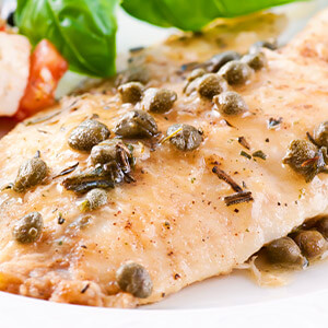 Escalope with capers and anchovies